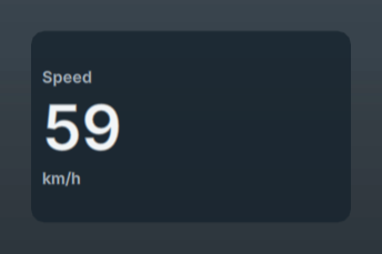 Speed widget showing 67 km/h